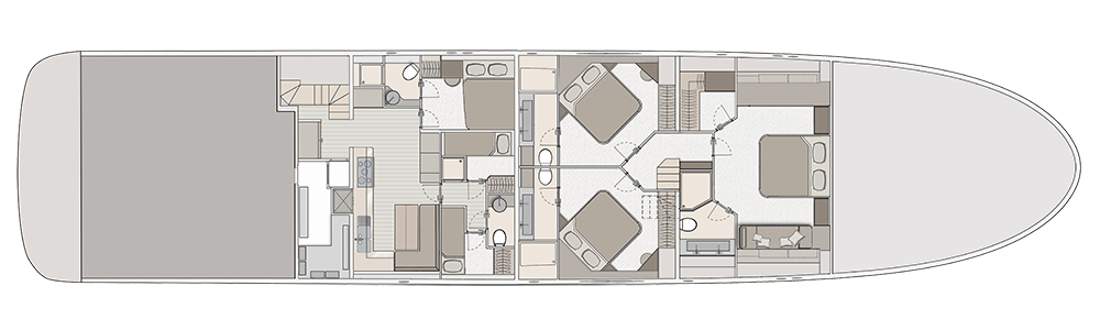 Lower Deck 3 Cabins Version - Vip Cabin Forward