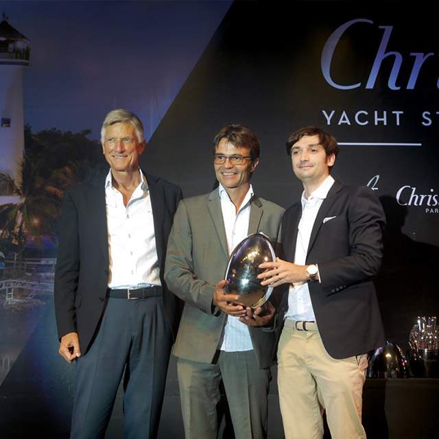 The Mcy 96 wins Best International Motor Yacht in the 24-30m category at the 2018 Christofle Yacht Style Awards